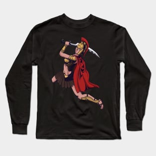 Spartan Warrior woman ready for battle Long Sleeve T-Shirt